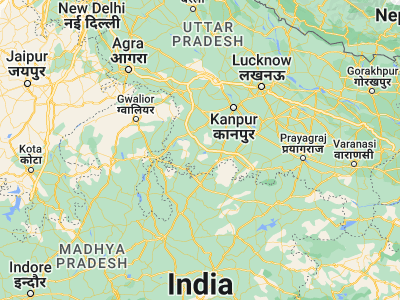 Map showing location of Rāth (25.59453, 79.56632)