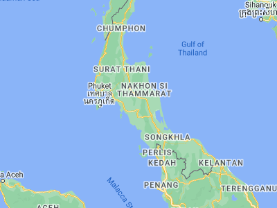 Map showing location of Ratsada (7.97467, 99.63353)