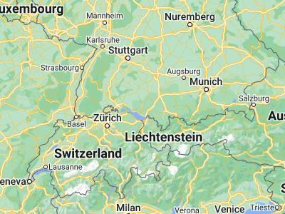 Map showing location of Ravensburg (47.78198, 9.61062)