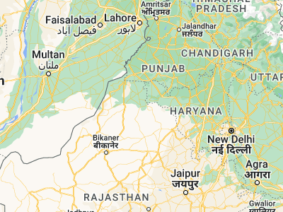 Map showing location of Rāwatsār (29.26724, 74.40288)