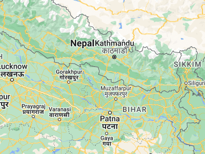 Map showing location of Raxaul (26.9832, 84.85109)