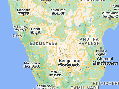 Map showing location of Rāyadrug (14.7, 76.86667)
