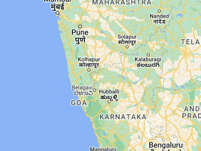 Map showing location of Rāybāg (16.48333, 74.78333)