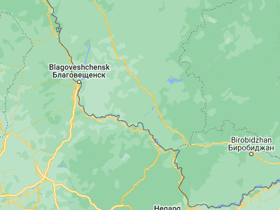 Map showing location of Raychikhinsk (49.78998, 129.40992)