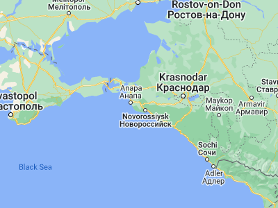 Map showing location of Rayevskaya (44.83571, 37.55576)