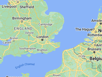 Map showing location of Rayleigh (51.58571, 0.60459)
