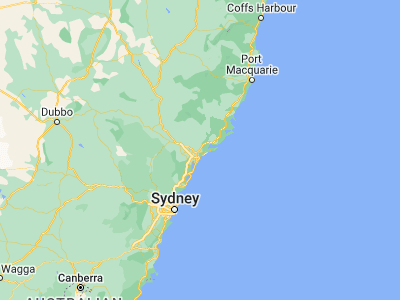 Map showing location of Raymond Terrace (-32.75, 151.75)