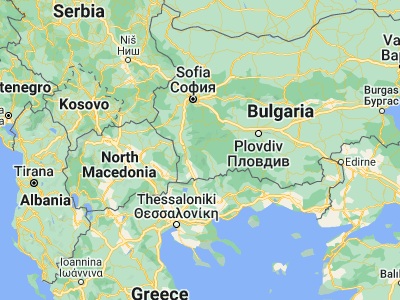 Map showing location of Razlog (41.8863, 23.46714)