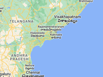Map showing location of Rāzole (16.48333, 81.83333)