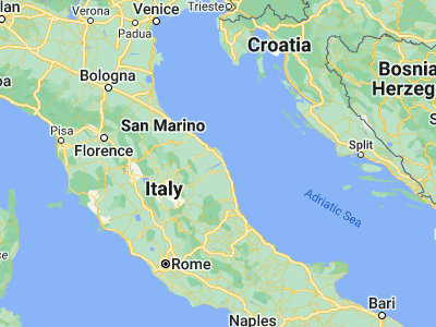 Map showing location of Recanati (43.40386, 13.55978)