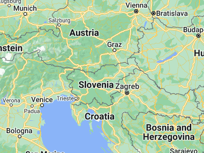 Map showing location of Rečica ob Savinji (46.31667, 14.91667)