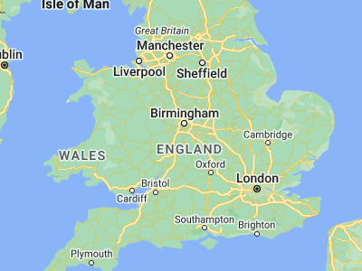 Map showing location of Redditch (52.3065, -1.94569)