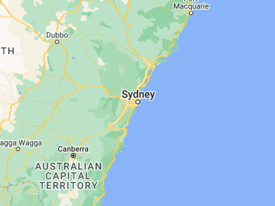 Map showing location of Redfern (-33.89279, 151.20415)