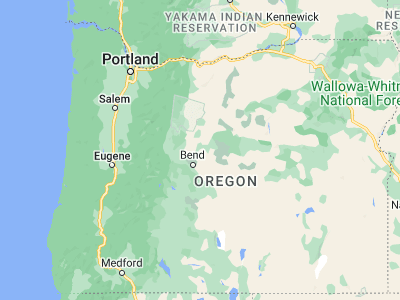 Map showing location of Redmond (44.27262, -121.17392)