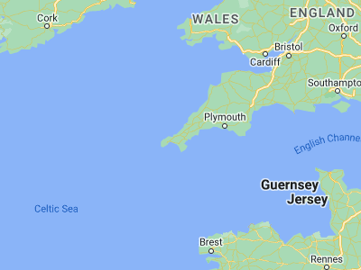 Map showing location of Redruth (50.23315, -5.22434)