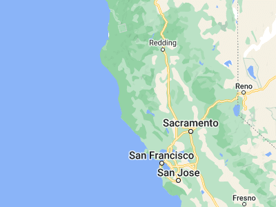 Map showing location of Redwood Valley (39.26544, -123.20445)
