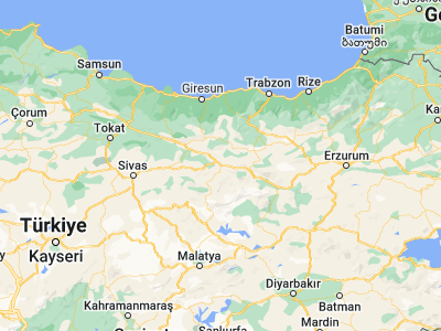 Map showing location of Refahiye (39.90083, 38.76667)