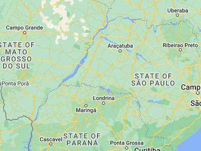 Map showing location of Regente Feijó (-22.22139, -51.30278)