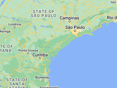 Map showing location of Registro (-24.4875, -47.84361)