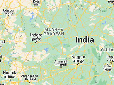 Map showing location of Rehti (22.73333, 77.43333)