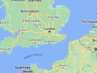 Map showing location of Reigate (51.23758, -0.2078)
