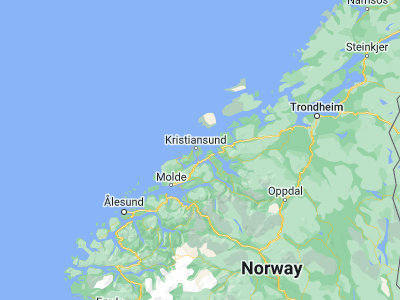 Map showing location of Reinsvik (63.1, 7.81667)