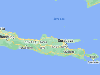 Map showing location of Rembang (-6.707, 111.3498)