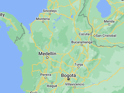 Map showing location of Remedios (7.03083, -74.53333)