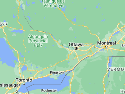 Map showing location of Renfrew (45.46681, -76.68272)