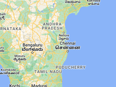 Map showing location of Renigunta (13.65, 79.51667)