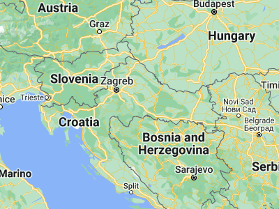 Map showing location of Repušnica (45.49278, 16.73083)