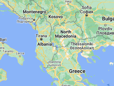 Map showing location of Ресен (41.08889, 21.01222)