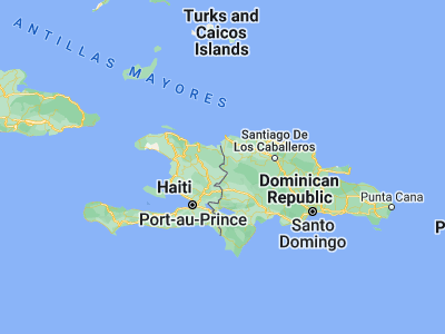 Map showing location of Restauración (19.31532, -71.69239)