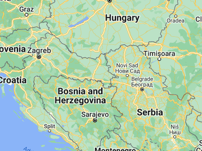 Map showing location of Retkovci (45.23333, 18.65306)
