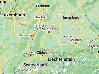 Map showing location of Reutlingen (48.49144, 9.20427)