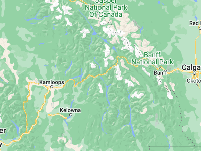 Map showing location of Revelstoke (50.98317, -118.2023)