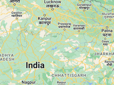 Map showing location of Rewa (24.53398, 81.29596)