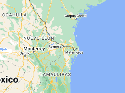 Map showing location of Reynosa (26.07681, -98.29748)