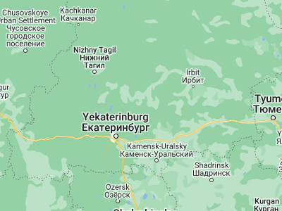 Map showing location of Rezh (57.37005, 61.40428)
