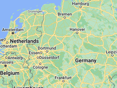 Map showing location of Rheda-Wiedenbrück (51.84967, 8.30017)