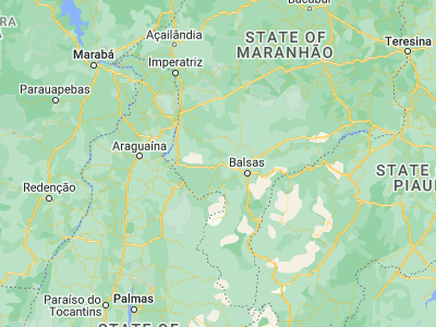 Map showing location of Riachão (-7.36194, -46.61722)