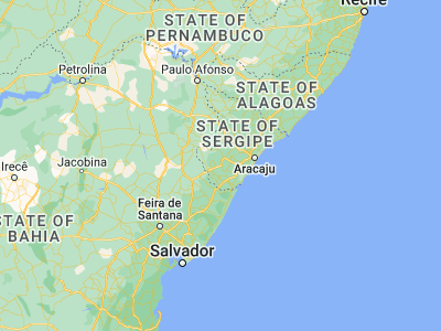 Map showing location of Riachão do Dantas (-11.06889, -37.725)