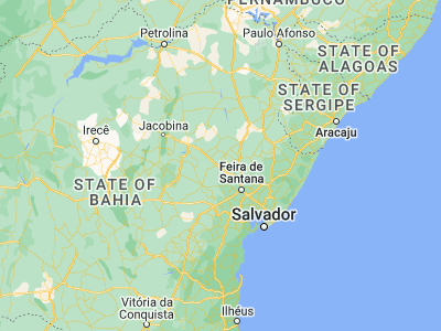 Map showing location of Riachão do Jacuípe (-11.80694, -39.38556)