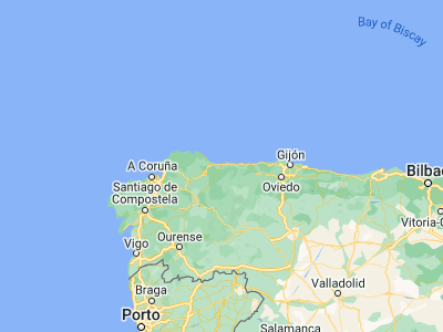 Map showing location of Ribadeo (43.53704, -7.04095)