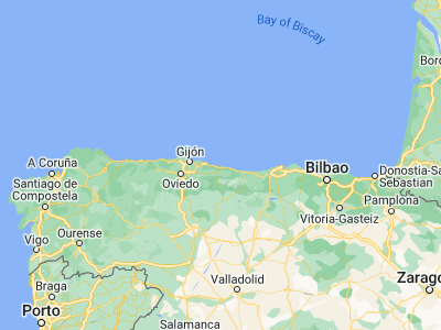 Map showing location of Ribadesella (43.46145, -5.05955)