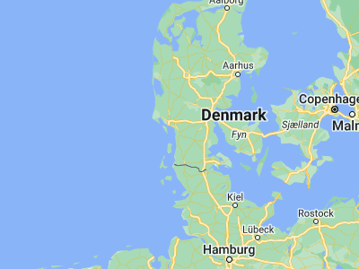 Map showing location of Ribe (55.33051, 8.76966)