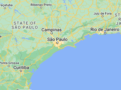 Map showing location of Ribeirão Pires (-23.71056, -46.41333)