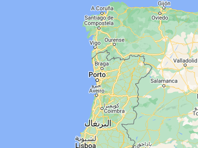 Map showing location of Ribeirão (41.36081, -8.56774)