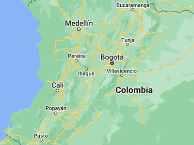 Map showing location of Ricaurte (4.28075, -74.76469)