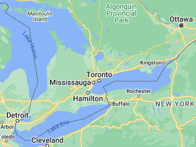 Map showing location of Richmond Hill (43.87111, -79.43725)